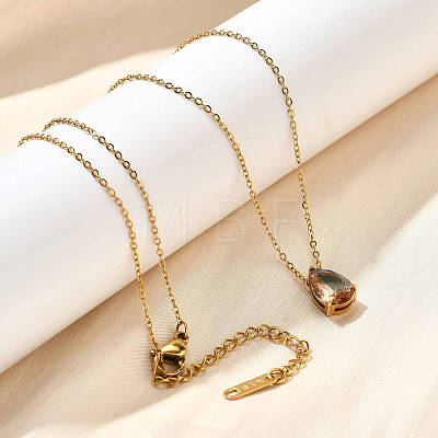 304 Stainless Steel Necklaces NJEW-R022-01G-11-1