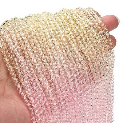 Transparent Painted Glass Beads Strands DGLA-A034-T3mm-A25-1