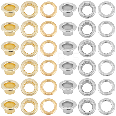 200Pcs 2 Colors Iron Grommet Eyelet Findings IFIN-GF0001-59B-1