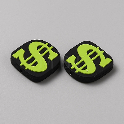 U.S. Dollar Food Grade Eco-Friendly Silicone Focal Beads SIL-CJC0007-02C-1