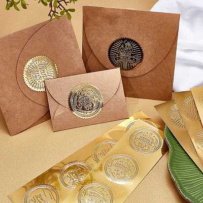 Self Adhesive Gold Foil Embossed Stickers DIY-WH0163-70N-1