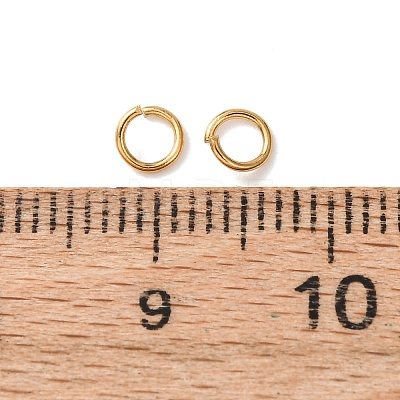 304 Stainless Steel Open Jump Rings A-STAS-R049-4x0.6mm-G-1