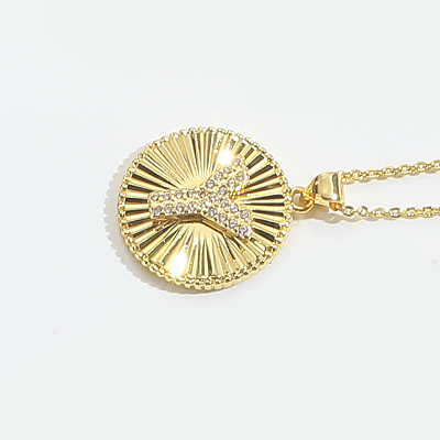 Brass Micro Pave Cubic Zirconia Necklaces FS-WG1D774-25-1