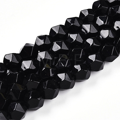 Natural Obsidian Beads Strands G-T139-8mm-50-1