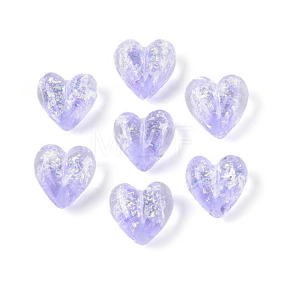 Handmade Foil Lampwork Beads Strands FOIL-T008-08F-1