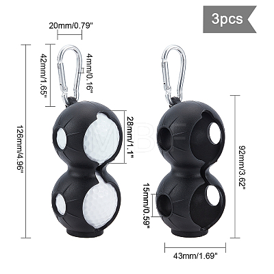 SUPERFINDINGS 3Pcs 8-shape Silicone Silicon Golf Ball Cover AJEW-FH0002-06-1