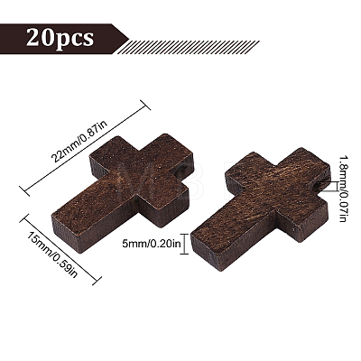 200Pcs Wood Pendants WOOD-SC0001-36C-1