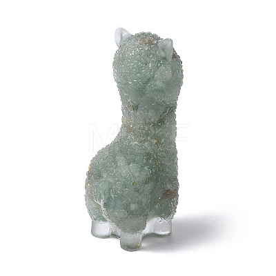 Resin Alpaca Display Decoration DJEW-P021-B03-1