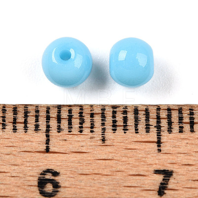 Opaque Solid Color Glass Beads GLAA-N007-4mm-A02-1