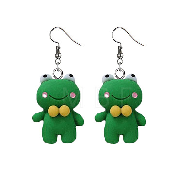 Stainless Steel Resin Dangle Earrings FS-WG090EB-01-1