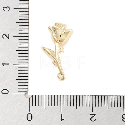 Brass Pave Clear Cubic Zirconia Pendants KK-Z061-12G-1