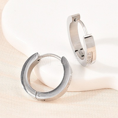 304 Stainless Steel Clear Cubic Zirconia Hoop Earrings EJEW-L307-12P-01-1