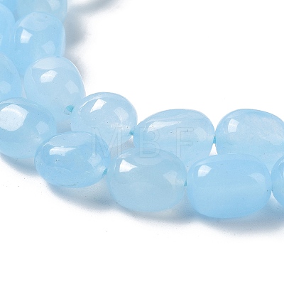 Natural White Jade Beads Strands G-E614-B01-01-1