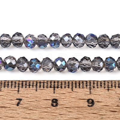 Electroplate Transparent Glass Beads Strands LS-EGLA-N054-T4mm-A01-1
