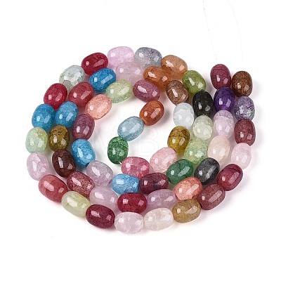Baking Paint Crackle Glass Beads Strands DGLA-N019-01A-01-1