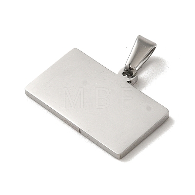 304 Stainless Steel Stamping Blank Tag Pendants STAS-B053-02P-1