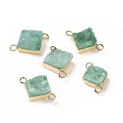 Natural Druzy Quartz Links connectors G-P396-09G-09-1