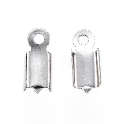 304 Stainless Steel Folding Crimp Ends STAS-F040-45-P-1