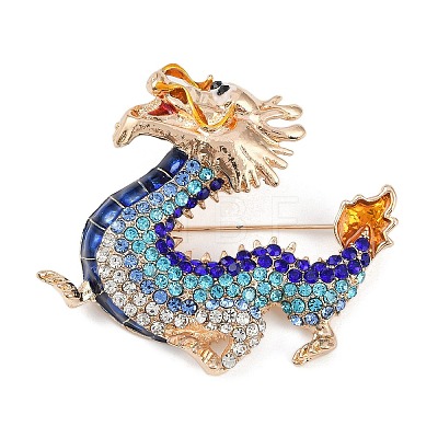 Dragon Alloy Rhinestones Brooches JEWB-S022-09B-1