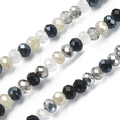 Electroplate Glass Beads Strands EGLA-YW0002-D01-1