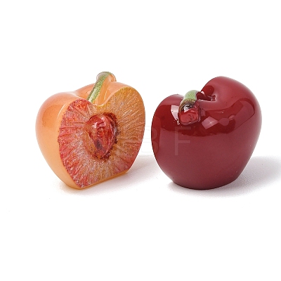 Opaque Resin Imitation Fruit Cabochons CRES-B038-03A-1
