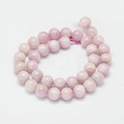 Round Natural Kunzite Beads Strands G-K068-27-7mm-1