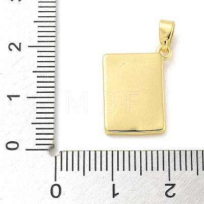 Clubs Brass Enamel Pendants KK-G517-06G-03-1