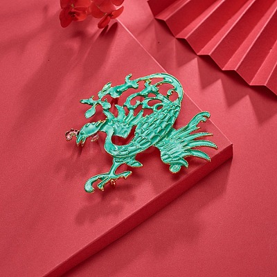 Chinese Style Alloy Enamel Chandelier Components Links X-ENAM-E329-65A-G-1
