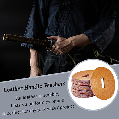 Leather Handle Washers AJEW-WH0317-34D-1