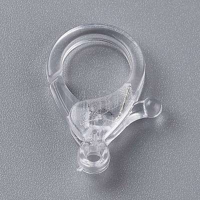 Transparent Plastic Lobster CLaw Clasps KY-H005-A13-1
