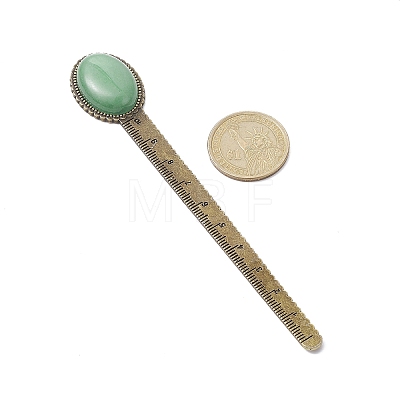 Tibetan Style Alloy Bookmark Rulers AJEW-JK00262-04-1