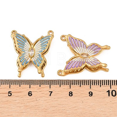 304 Stainless Steel Enamel Pendants STAS-A135-08G-1