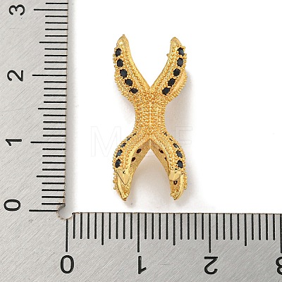 Brass Micro Pave Cubic Zirconia Beads KK-G493-06G-02-1