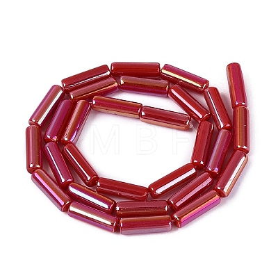 Electroplate Imitation Jade Glass Beads Strands EGLA-Q132-02A-A03-1