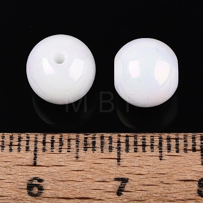 Electroplate Round Glass Beads Strands EGLA-T029-07K-1