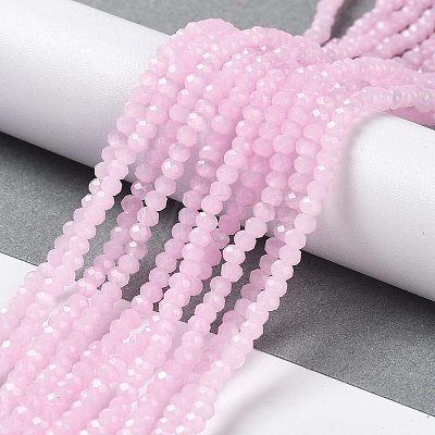 Baking Painted Imitation Jade Glass Bead Strands DGLA-A034-J2MM-A26-1