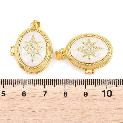 Brass Locket Pendants KK-D232-03G-01-1