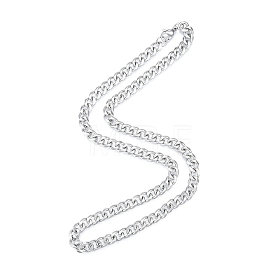 Men's 201 Stainless Steel Cuban Link Chain Necklace NJEW-N050-A06-7-50P-1