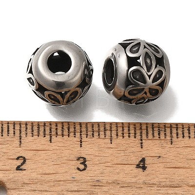 304 Stainless Steel European Beads STAS-D191-10A-AS-1