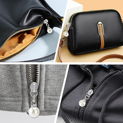 30Pcs Zinc Alloy with Round Resin Replacement Zipper Sliders FIND-CY0002-22P-1