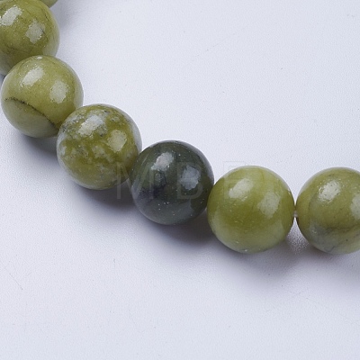 Natural Jade Beaded Stretch Bracelets BJEW-I253-10mm-07-1
