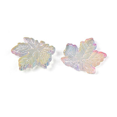 Baking Paint Transparent Glass Pendants DGLA-N014-11B-02-1