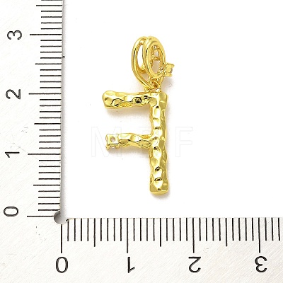 Rack Plating Brass Micro Pave Cubic Zirconia European Dangle Charms KK-L210-015G-F-1