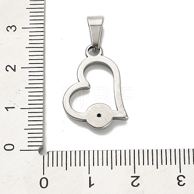 304 Stainless Steel Pendants STAS-Q343-04A-P-1