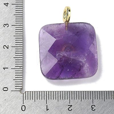 Natural Amethyst Faceted Pendants G-C274-03-G08-1