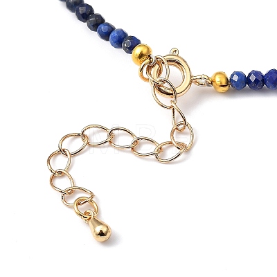 Natural Lapis Lazuli Beaded Necklaces NJEW-JN02990-07-1