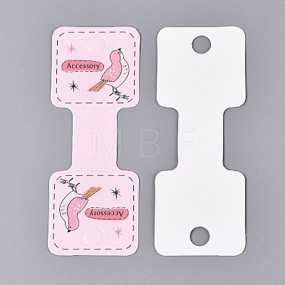 Fold Over Cardboard Paper Jewelry Display Cards for Necklace & Bracelet Storage CDIS-N004-16-1