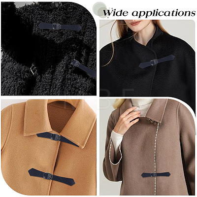 6 Sets PU Leather Toggle Buckles FIND-CL0002-15A-1