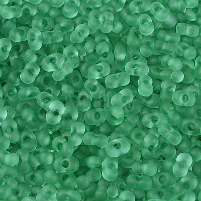 FGB Frosted Transparent Glass Seed Beads SEED-N013-06A-09-1
