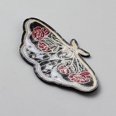 Butterfly Computerized Embroidery Polyester Iron on/Sew on Patches DIY-WH0671-388C-1